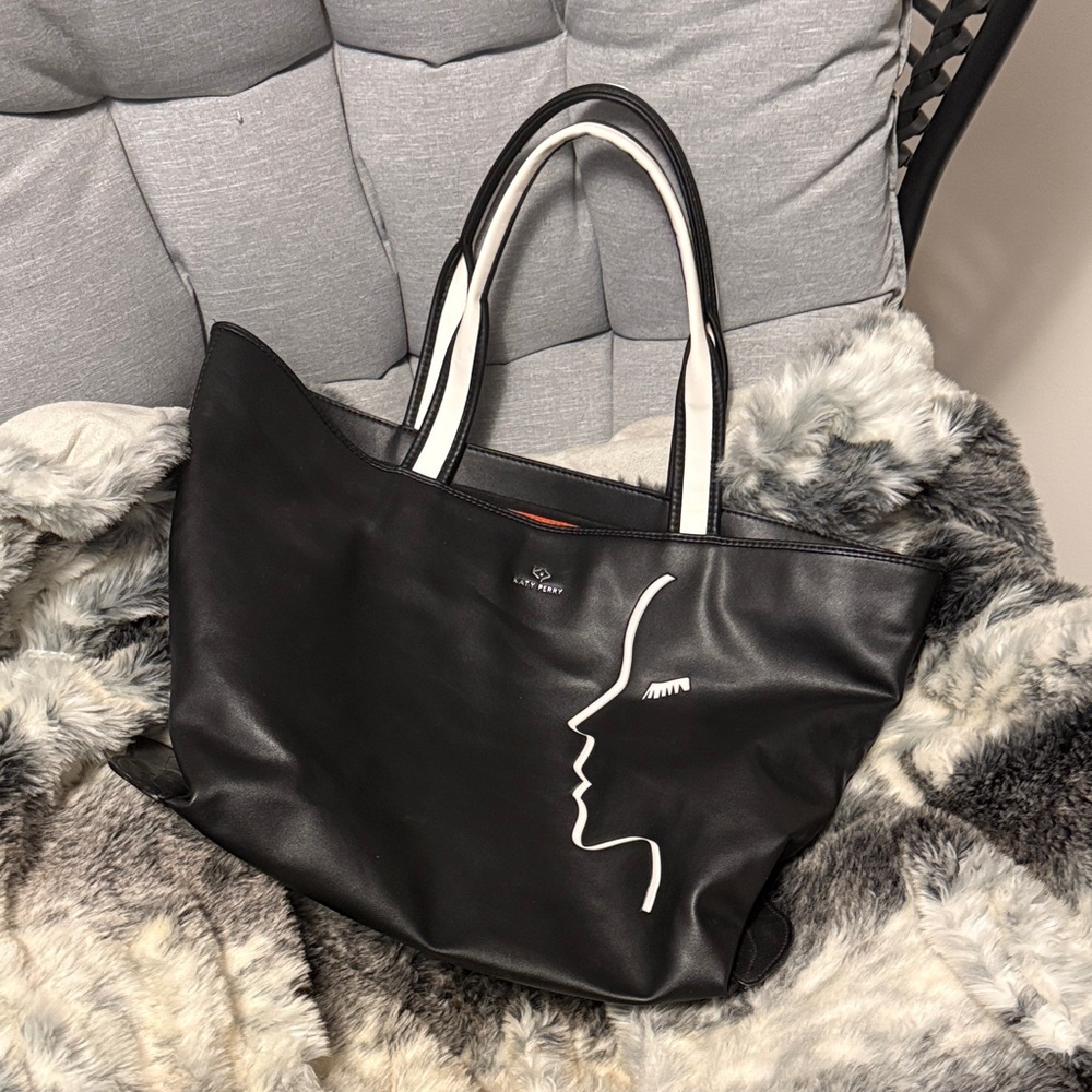 Katy Perry Collections Black Artistic Face Tote